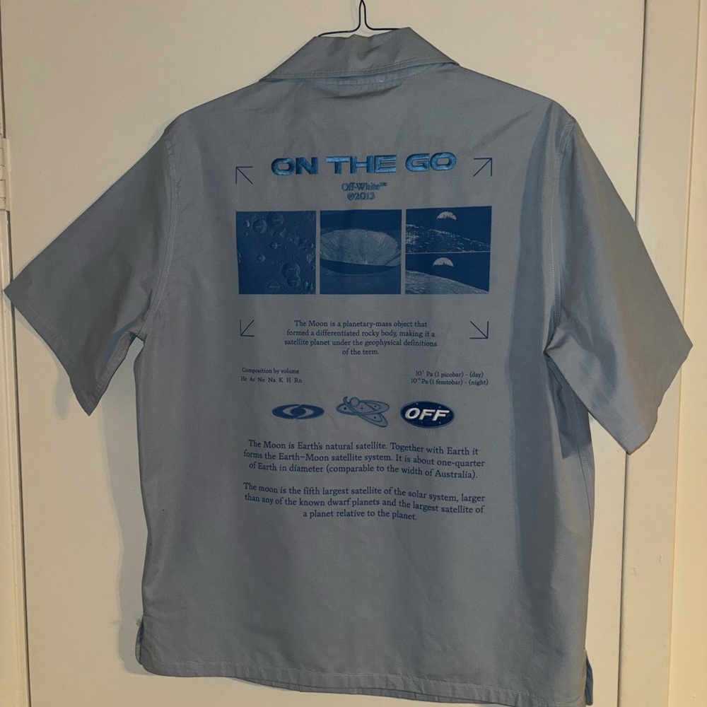 Off-White Light Blue Button-Down Shirt - image 2